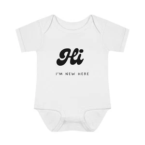 Baby Boy or Girl Newborn Size 0-3, 6,12,18 and 24 Month Infant Baby Rib Bodysuit - Picture 1 of 5