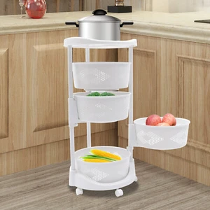 Multi-Layer Vegetable Rotating Basket Rack Fruit Snack Storage Kitchen Organizer - Bild 1 von 10