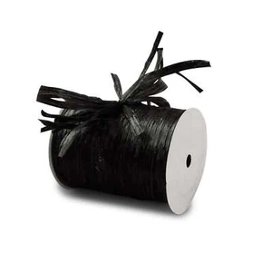 Black Raffia Ties | Black Raffia Ribbon - Matte - 1/4in. x 100 Yds (pm4434820) - Picture 1 of 1