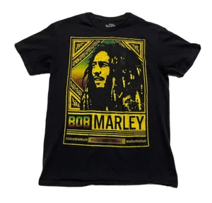Bob Marley Roots Rock Reggae T-Shirt Uomo Cotone Nero Medium - Foto 1 di 4