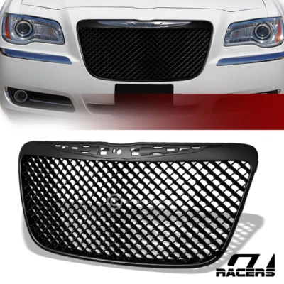 Protector de rejilla de parachoques delantero de malla negra mate para Chrysler 300 300C 2011-2014 Foto 1 de 4