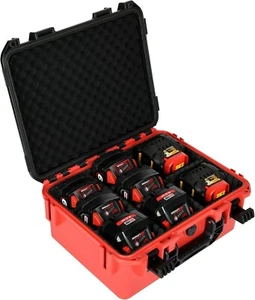 Battery Storage Case for Milwaukee M18: Waterproof Hard Carrying Case Organizer - Picture 1 of 7