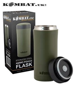 Kombat Ammo Pouch Flask Insulated Military Army Thermal Drinks Mug Bottle Olive - Picture 1 of 8