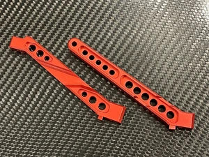 Soporte de chasis delantero/trasero de aluminio para 1/7 Arrma Limitless V2 6s BLX rojo - Imagen 1 de 3