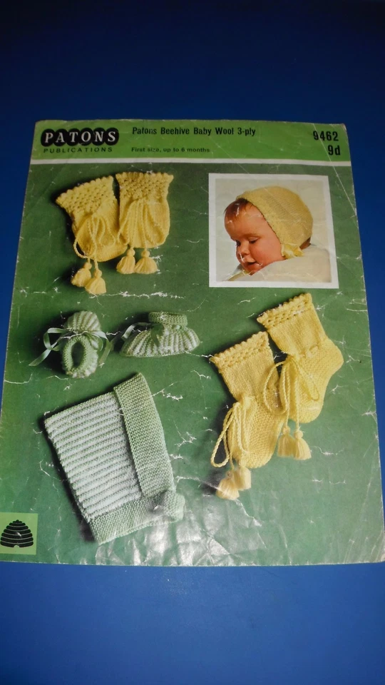 Patons Baby Accessories Knitting Pattern 9462 - Image 1 of 1