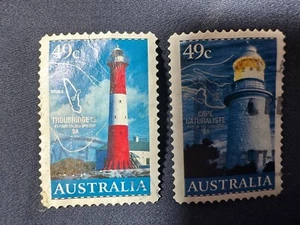 Australia 2002 49c Lighthouses set of 2 Used - Cape Naturaliste & Troubridge Is - Picture 1 of 1