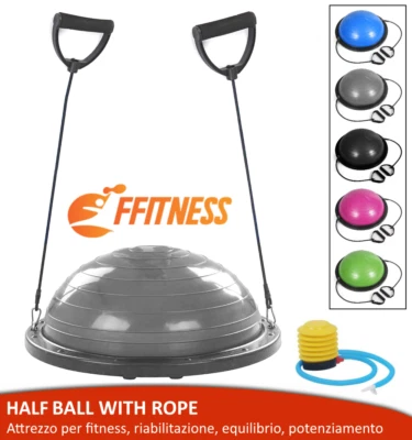 BALANCE HALF BALL PALLA GONFIABILE MEZZA SFERA FITNESS TRAINER YOGA PILATES GYM - Immagine 1 di 4