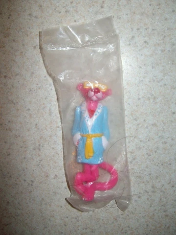 VINTAGE 1989 U.A. PICTURES PINK PANTHER IN ROBE PVC FIGURE Cake Topper New Cover