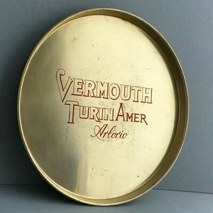  VERMOUTH TURIN AMER ARLORIO TORINO VECCHIO E RARO VASSOIO  IN LATTA SERIGRAFATA - Foto 1 di 7