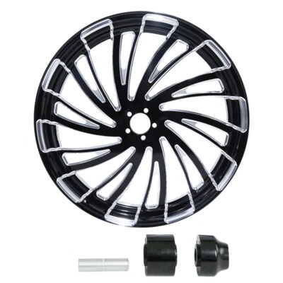 Llanta de rueda delantera de 26" x 3,5" y buje de un solo disco apto para Harley Touring ABS 2008-2024 Foto 1 de 4