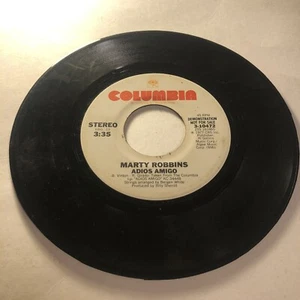 Marty Robbins 45 Vinyl Record Adios Amigo - Picture 1 of 2