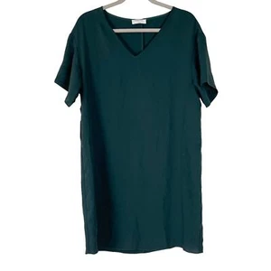 Aritzia Babaton Aaron Shift Dress Womens Small Green Short Sleeve V Neck NWT - Picture 1 of 11