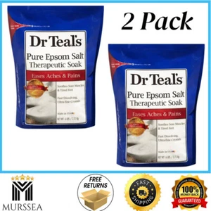 Dr Teal's Pure Epsom Salt Therapeutic Soak, 6 lbs. , Fast dissolving 2 Pack - Picture 1 of 11