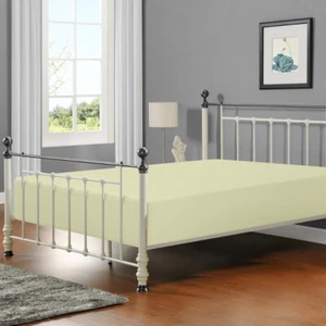 Single Fitted Sheet High Quality Brushed Microfiber Multiple Colors Choices - Picture 1 of 29