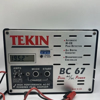 Tekin BC 67 Dual AC/DC Peak Battery Charger – Tested & Working – Vintage RC✔️✔️ - Image 1 of 4