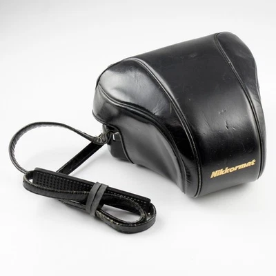 Nikon Nikkormat Black Leather Hard Case + Strap Vintage - Image 1 of 3