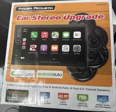 Power Acoustik CPAAM7-S2 7" Multimedia Receiver & (4) 6.5 Speakers Stereo Combo - Image 1 of 4