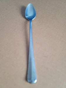 Cuchara de té helado de acero inoxidable plateado Orleans cubiertos vintage (3325A1) - Imagen 1 de 11