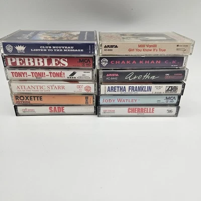 Лот винтажных поп-кассет 80-х 90-х R&B Aretha Franklin Roxette Jody Watley Sade - Изображение 1 из 4