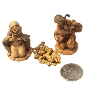 Vintage Krippenfiguren 3-teiliges Set Heilige Familie Made in Italy Sammlerstück Deko - Bild 1 von 11