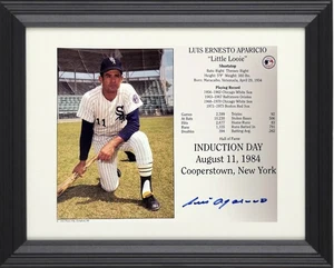 Luis Aparicio signed Chicago White Sox Hall of Fame Induction 8x10 Photo- COA - Picture 1 of 2