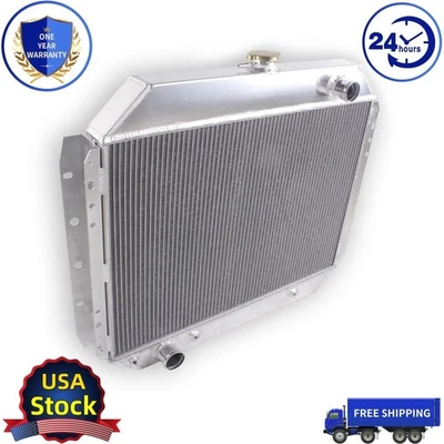 for 1966-1979 Ford F100 F150 F250 F350 Bronco Truck V8 AT/MT 4 Row Core Radiator - Image 1 of 4