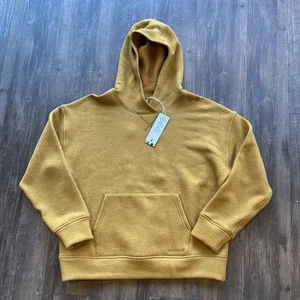 Smartwool Recycled Terry Hoodie Men Honey Gold M Pullover Sweatshirt Merino Wool - Picture 1 of 6