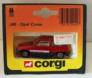 Corgi Juniors Opel Corsa  Vauxhall Nova Very rare Red with stripe 1984 white int - Picture 1 of 1