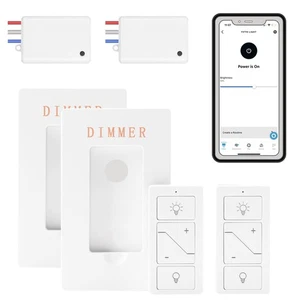 Interruptor de luz atenuadora inalámbrica y receptor compatible con Alexa - Smart Wall... - Imagen 1 de 9