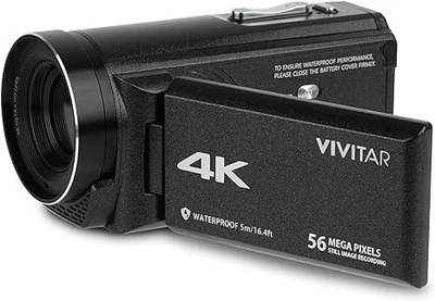 Vivitar 4K Camcorder Ultra HD Lens Recording with 56MP DVR48K - Black - Image 1 of 4