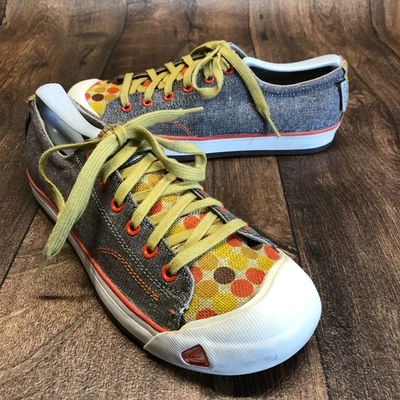 Tênis KEEN Coronado Feminino 8.5 39 Marrom Bolinhas Lona Casual Conforto Retrô - Imagem 1 de 4