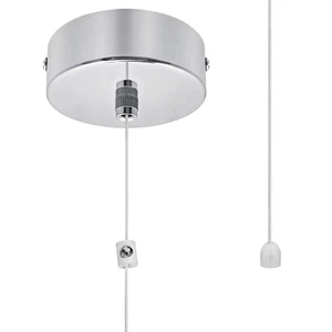 Metal Ceiling Pull Cord Light Switch 1 Way 6A Chrome PU01 - Picture 1 of 11