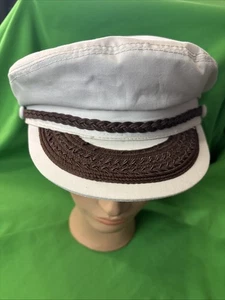 Cappello Totes Vintage Marrone Tan Stile Greco Cappello Pescatore Pioggia Rotoli Destro Grande - Foto 1 di 7