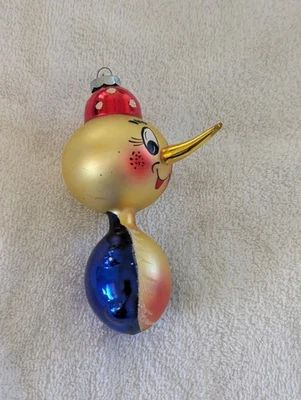 Vtg De Carlini  Mercury Blown Glass Ornament Pinocchio Bird Collectible - Image 1 of 4