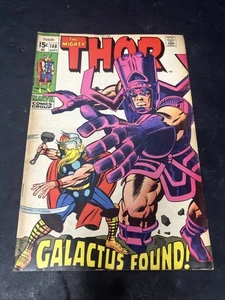 The Mighty Thor #168 (Marvel Comics settembre 1969) VG - Fine Galactus #PNCARDS - Foto 1 di 11