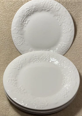 Juego de 4 platos de ensalada en relieve Gibson floral uva lavavajillas aptos para microondas Foto 1 de 4