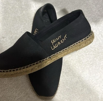 Alpargatas de lona negras Saint Laurent para mujer Foto 1 de 4