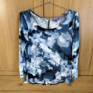 Langarmshirt Damen Vivienne Tam blau Batik - Bild 1 von 7