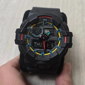 CASIO G-SHOCK GA-700SE-1A9JF Black Yellow Timer Alarm Mens Watch Digital - Picture 1 of 5