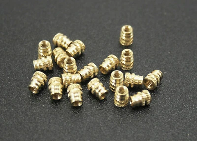 STANLEY HELICOIL 20x #4 4-40 Long Brass Metal Threaded Heat Set Inserts for Plastic 3D Printing