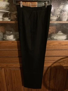 Pan-her Wool Black Wool Pants Slacks Lined 12P - Picture 1 of 6