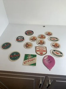 Lot of 15 Vintage Beer / Bar Coasters Paper Cardboard - Picture 1 of 7