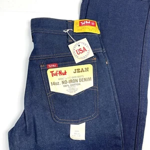 Pantalones de mezclilla Tuf Nut vintage para hombre 30 X 36 sin hierro hechos en EE. UU. ajustados sobre botas nuevos de stock - Imagen 1 de 10