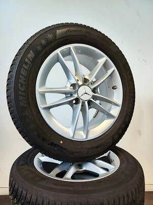4 Winterräder 205 60 R16 Mercedes A B CLA Klasse W177 W247 W118 16" Alufelgen - Bild 1 von 3