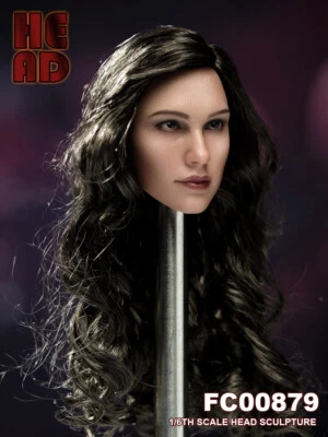 Cabeza esculpida de niña Wonder Woman tallada para figura de acción femenina de 12" modelo de muñeca Foto 1 de 4