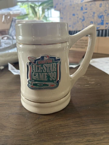 1999 ALL STAR GAME - BOSTON RED SOX w/ Metal Medallion Ceramic Mug TED WILLIAMS Cover