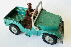 1960s HUSKY WILLY'S JEEP GREEN w Gray FOLD DOWN WINDSHIELD DIECAST 1/64 - Picture 1 of 7