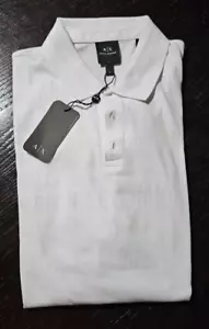 T shirt uomo Armani Exchange stile polo taglia L bianca - Foto 1 di 5