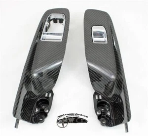 C8 CORVETTE REAL CARBON FIBER POWER WINDOW BEZELS STINGRAY & Z06 20+ COUPE - Picture 1 of 1