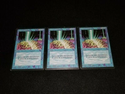 MTG 1x Revised blue rare MP French FBB Braingeyser - Reserved List - Image 1 of 2